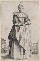 KG 10745
<br/>
Dame met kleine hoed ("Adel")
<br/>
<em>Callot, Jacques (1592 - 1635)</em>